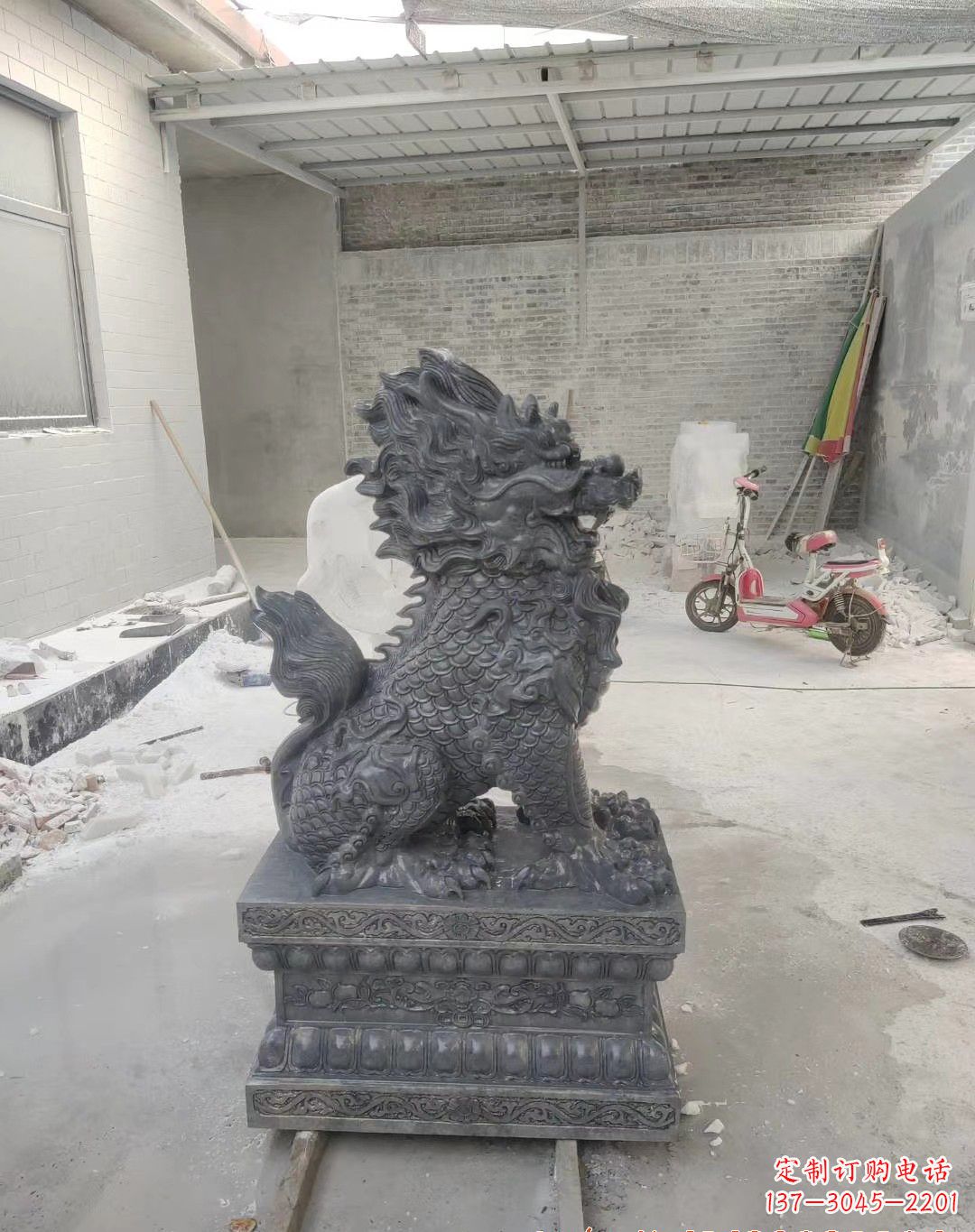 济南传世工艺大理石麒麟雕塑