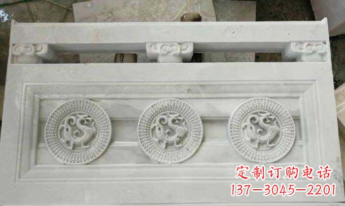 济南精美青龙石浮雕栏板雕塑