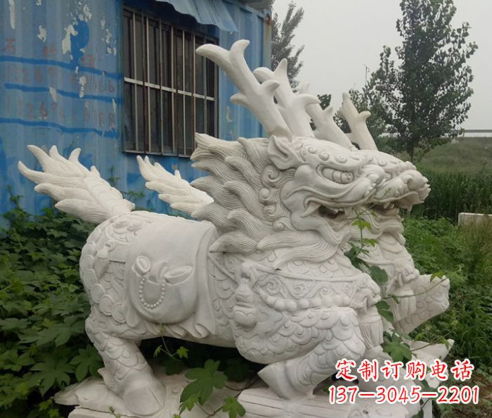 济南大理石瑞兽麒麟石雕