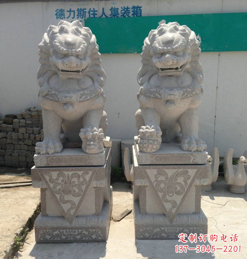 济南精致大理石狮子雕塑