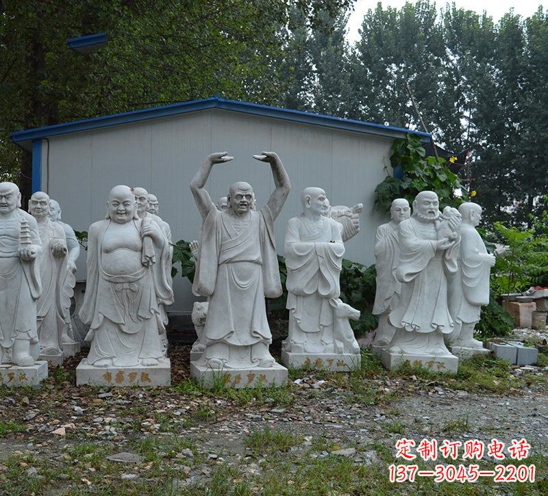 济南大理石罗汉雕塑,高贵雅致
