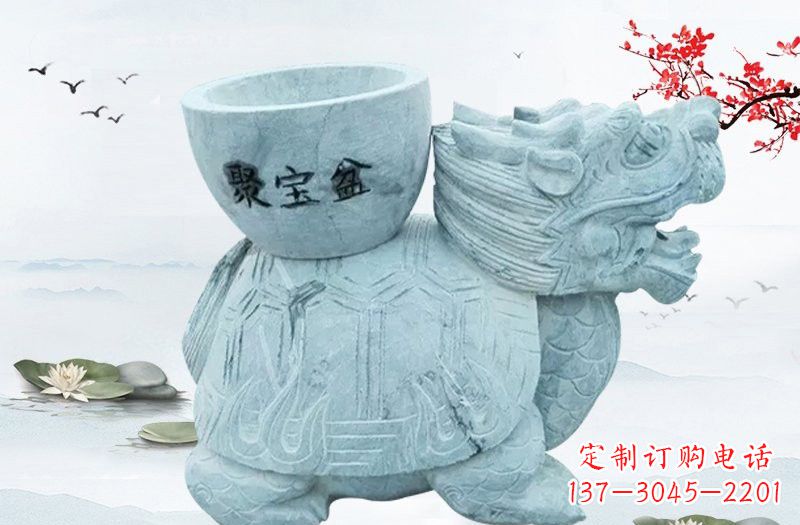 济南大理石招财龙雕塑
