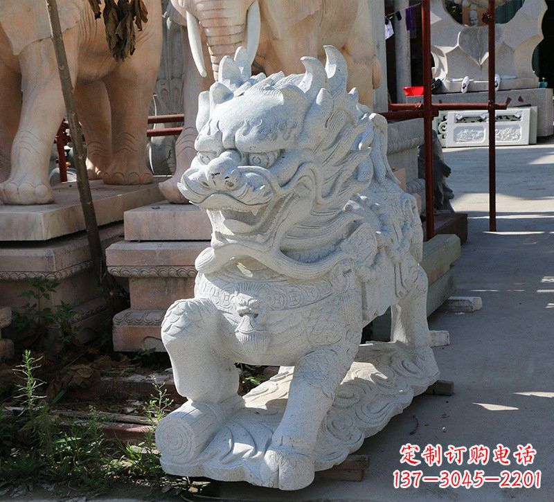 济南大理石镇宅——麒麟雕塑