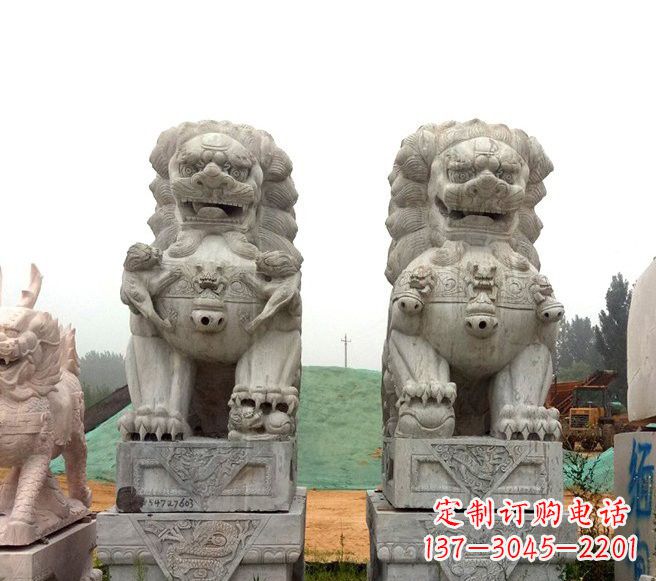 济南传统大理石狮子雕塑