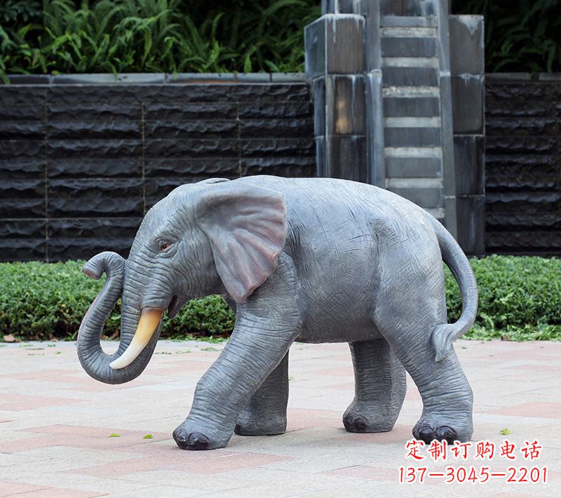 济南精美大象石雕