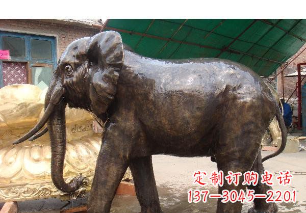济南大象公园动物铜雕