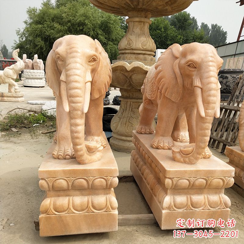 济南大象石雕艺术品