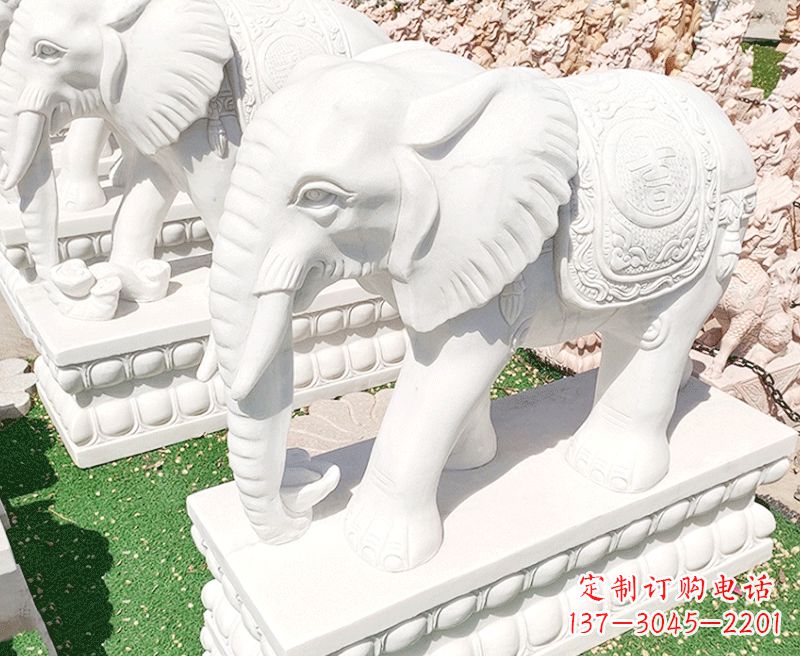 济南大象石雕雕塑