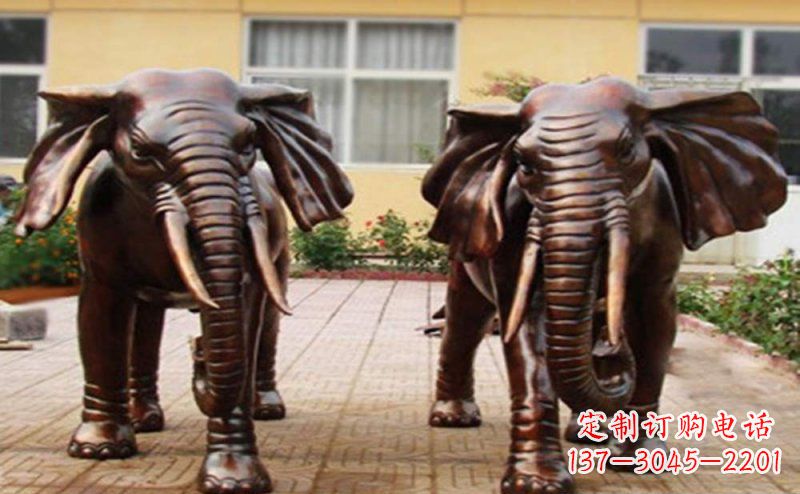 济南大象铜雕艺术塑像