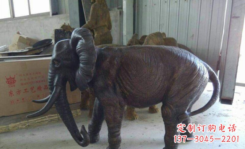 济南大象铜雕广场动物雕塑