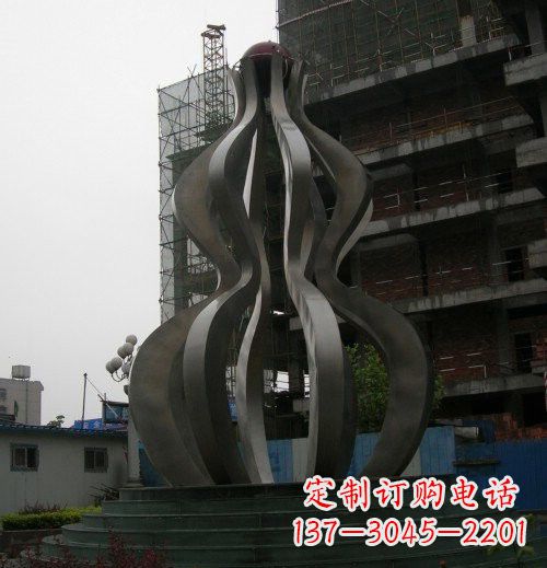 济南优雅大气的不锈钢葫芦雕塑