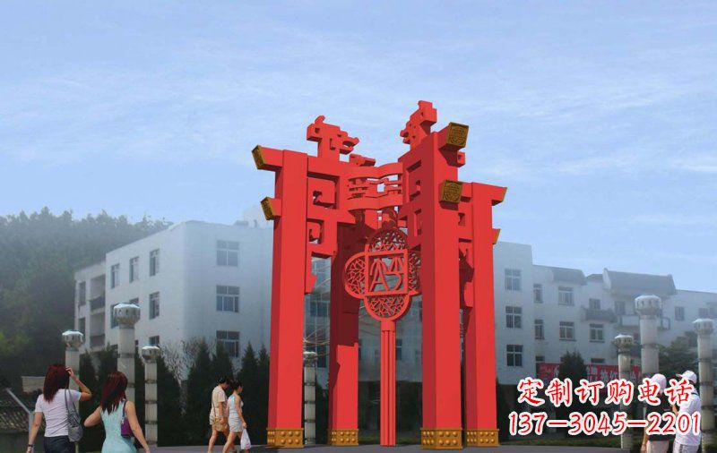 济南不锈钢灯笼雕塑