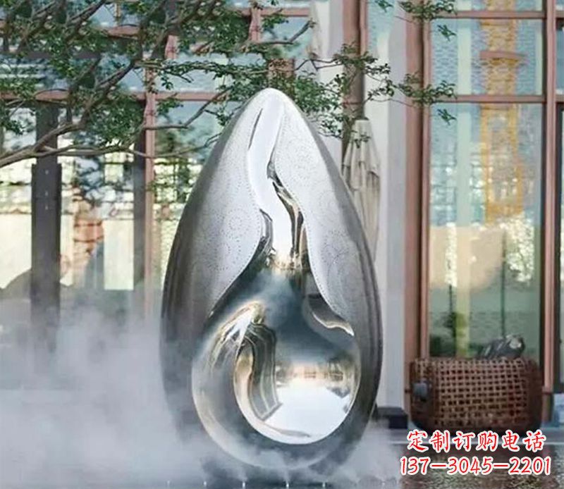 济南高端大气水滴雕塑