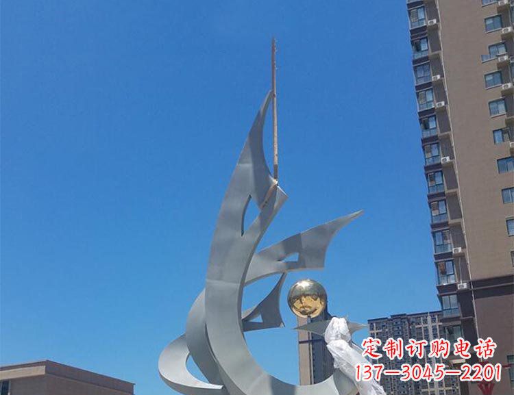 济南精美特大不锈钢凤凰雕塑