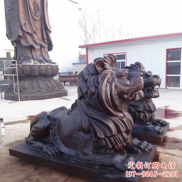 济南大型纯铜汇丰狮子