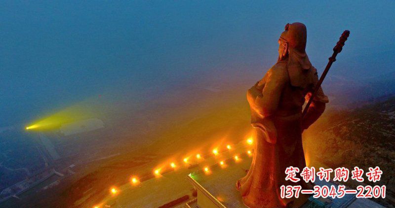 济南精美关公雕塑 林景观玻璃钢雕塑