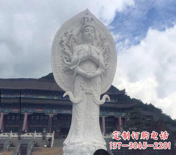 济南精美汉白玉观音雕塑
