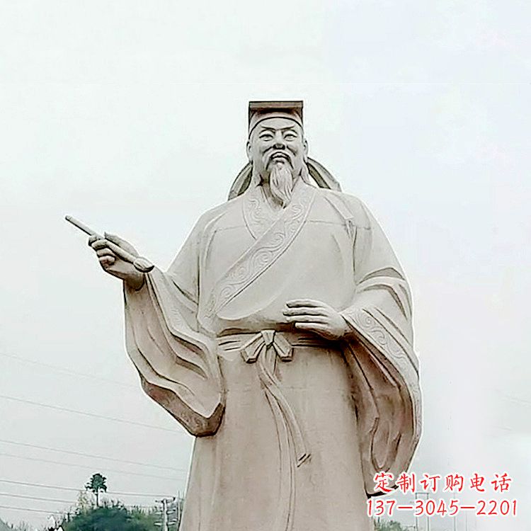 济南精美石雕王羲之景观雕塑