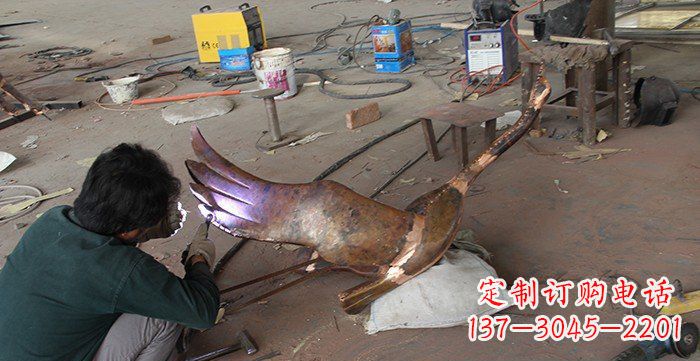济南大雁公园动物铜雕