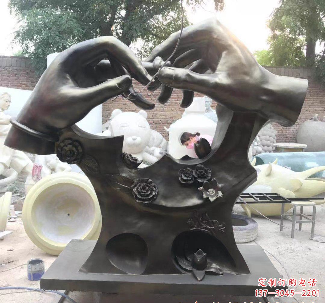 济南精美铜戒指雕塑