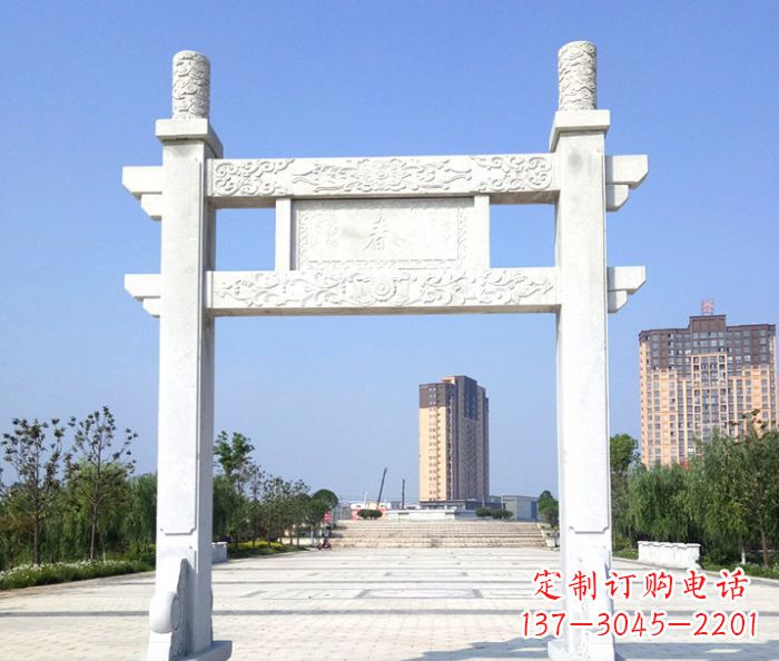 济南单门景区石牌楼