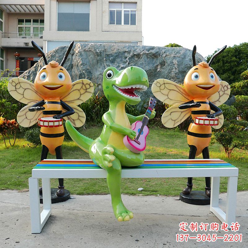 济南吉他恐龙雕塑