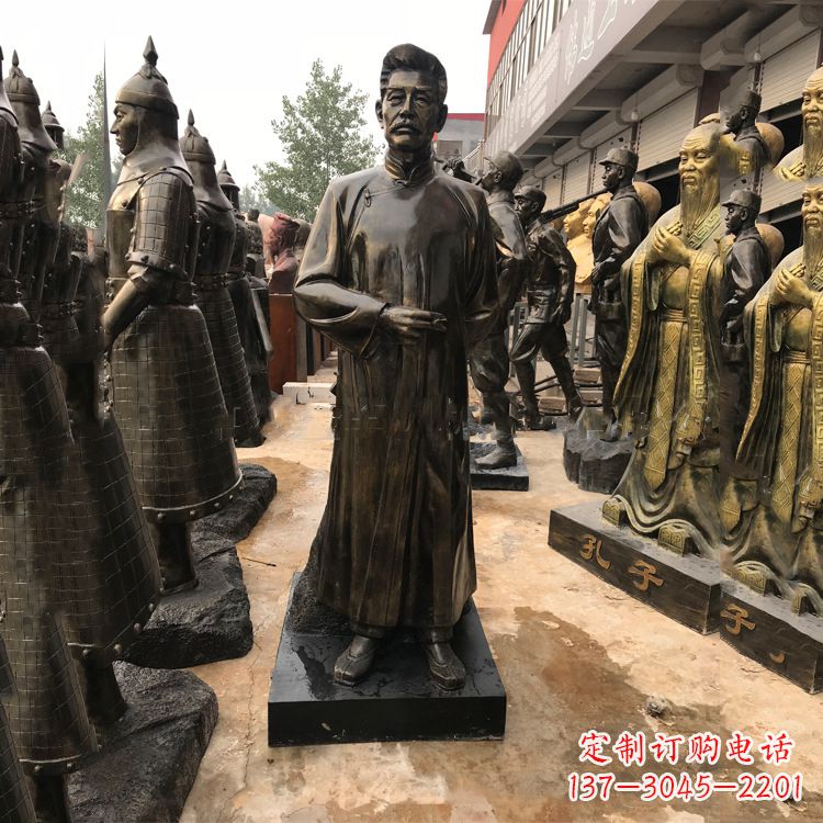 济南当代大文豪鲁迅先生仿铜雕塑