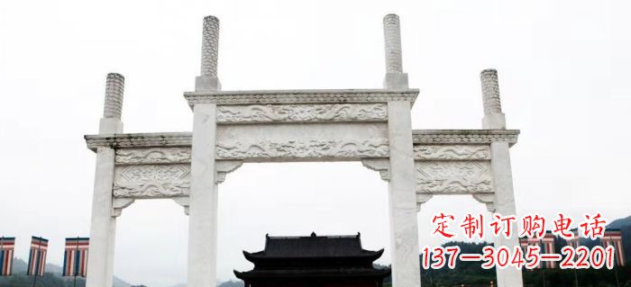 济南领雕塑-定制道路牌坊雕塑