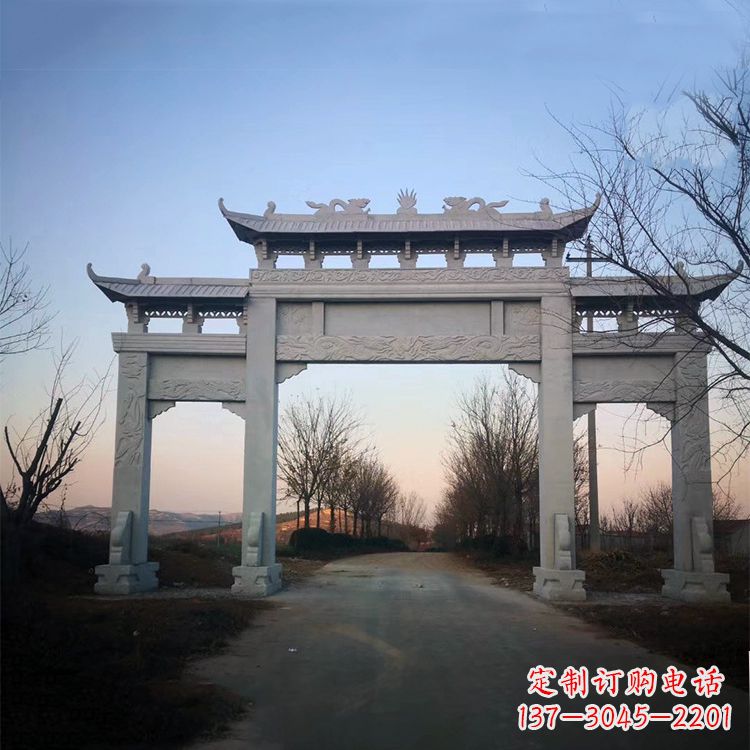 济南道路三门石牌坊