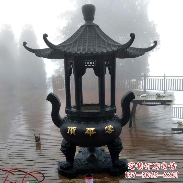 济南精美青铜香炉雕塑