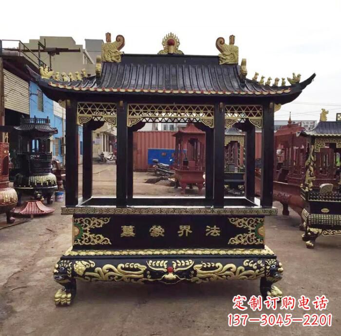 济南雕龙铜香炉
