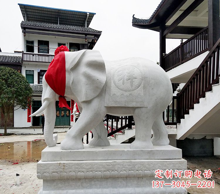 济南雕石雕大象