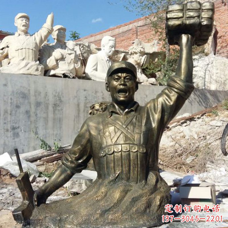 济南董存瑞仿铜头像雕塑