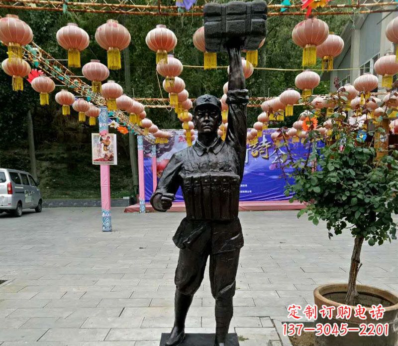 济南董存瑞铜雕