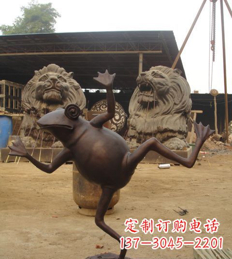 济南动物青蛙铜雕