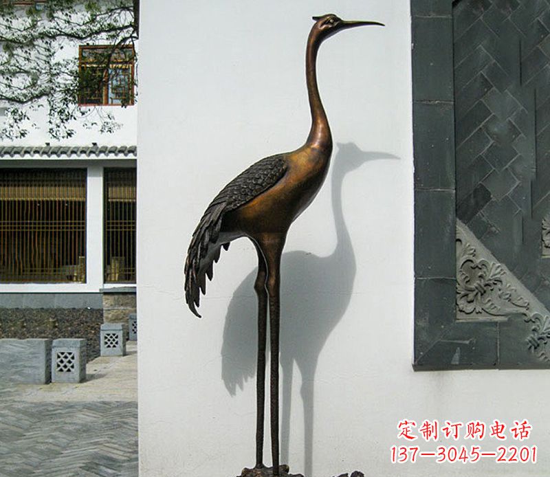 济南仙鹤雕塑,精美绝伦,艺术动人