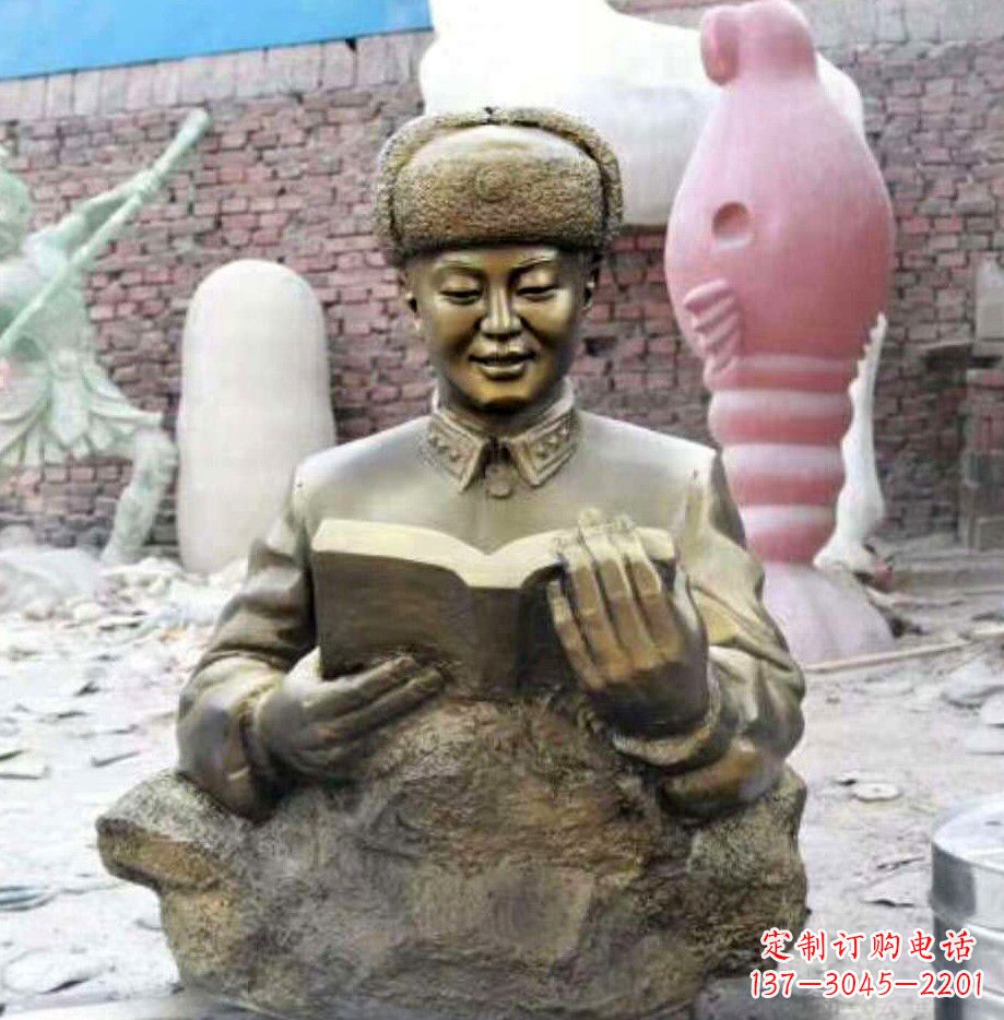 济南中领雕塑精美雷锋铜雕塑