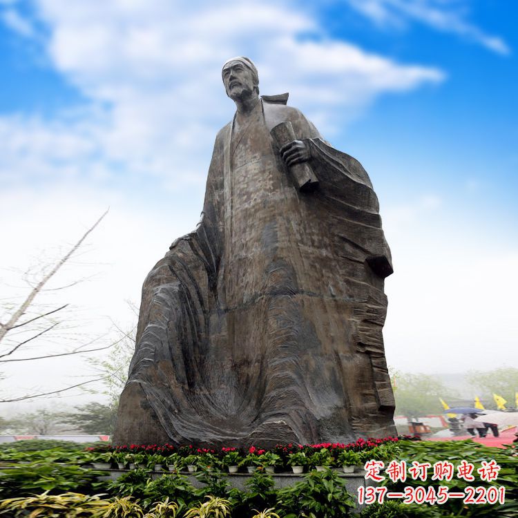 济南中领雕塑-大型景区景点历史名人杜甫雕像