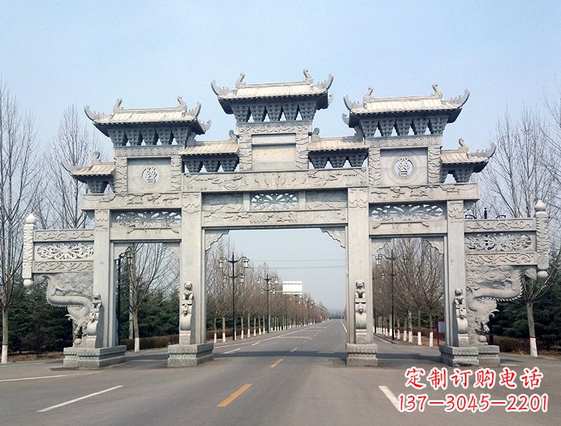 济南中领雕塑装饰性牌坊雕塑