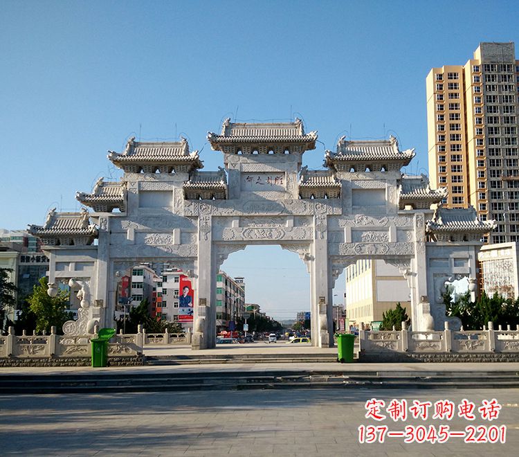 济南精致锻铜牌坊雕塑