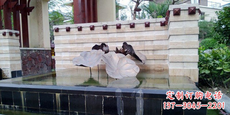 济南锻铜荷叶雕塑