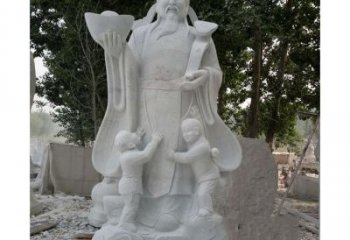 济南大理石财神雕塑——守护家庭繁荣