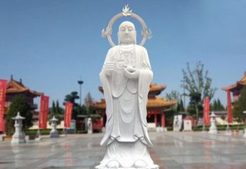 济南大理石地藏菩萨雕塑象征佛法的传承