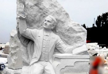济南大理石石刻爱迪生浮雕校园著名人物雕塑