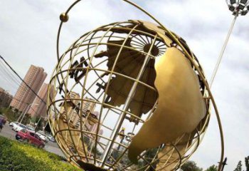 济南地球仪不锈钢雕塑拓宽视野，致敬世界