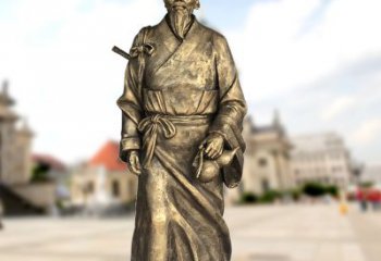 济南东汉末年著名医学家华佗仿铜雕塑