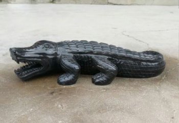 济南经典鳄鱼景观石雕