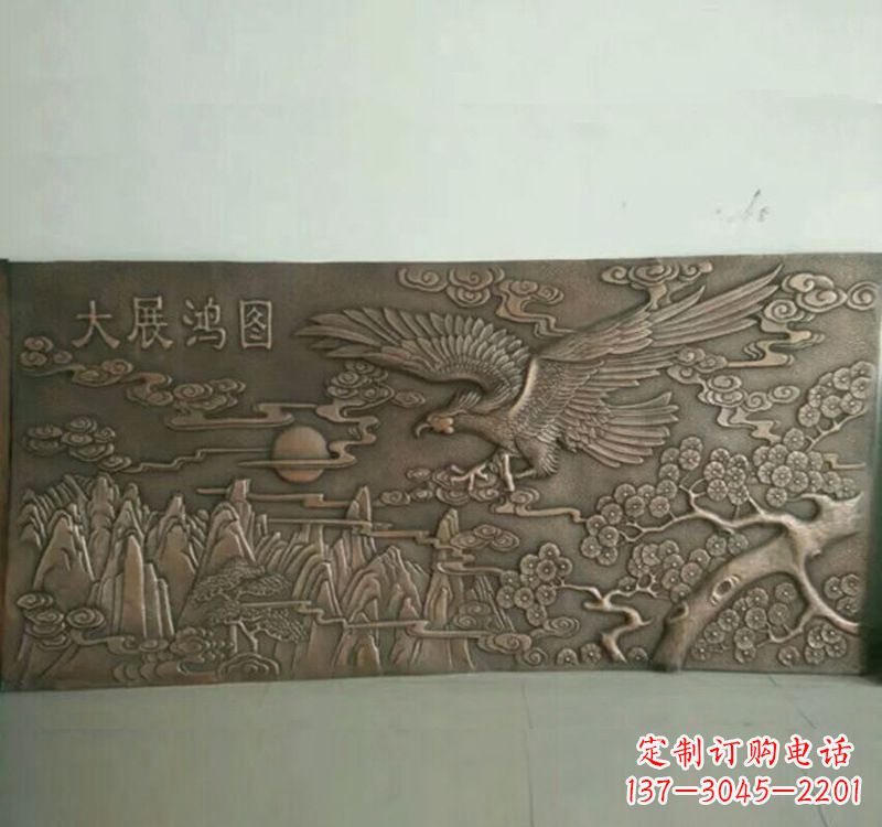 济南精致锻铜老鹰雕塑