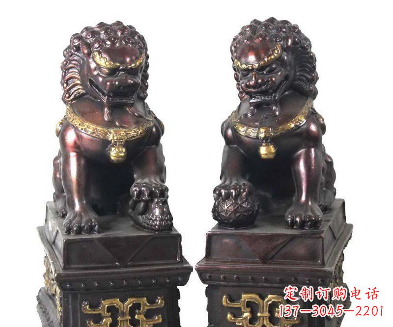 济南传统工艺铜雕狮子雕塑