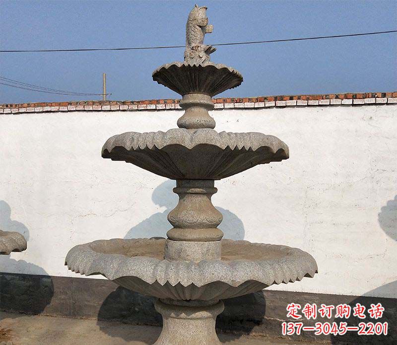 济南多层石质喷泉雕塑
